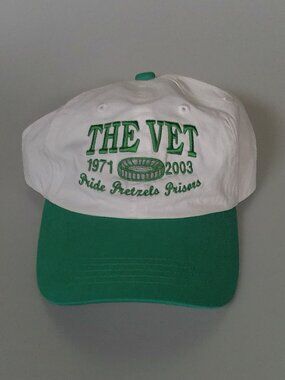 Philly The Vet Stadium Hat 1971 2003 Pride Pretzels Prison DXL Strapback Cap
